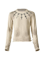 FLYERRER 25SS American retro 3D printed T-shirt top FR228