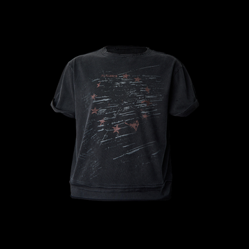 Flyerrer Yue Mo 25ss double hem round neck pure cotton top