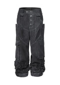 FLYERRER 24AW Irregular Splicing Used Jeans FR179