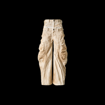 FLYERRER25SS loose silhouette polished distressed curved jeans