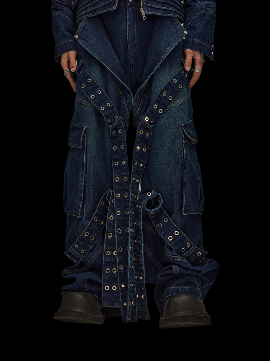 FLYERRER 23FW Heavy Industry Design Wrinkle Jeans