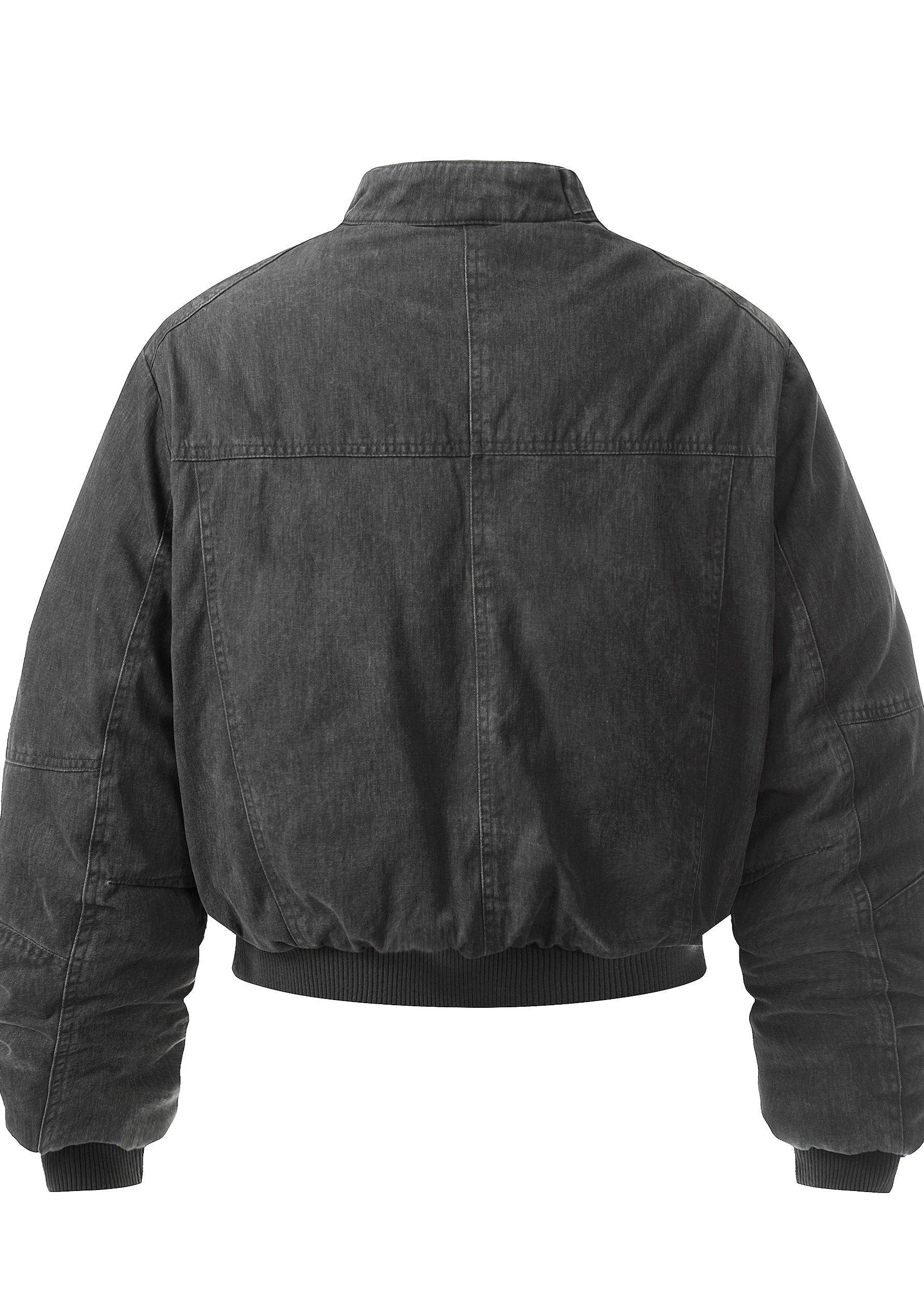 Flyerrer 25AW Oversized Vintage Distressed Rubber Paste Printed Cotton Jacket FR322