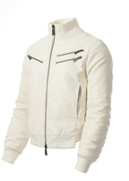 Flyerrer 25AW "Eye of Thorns" Short Leather Jacket with Black-White Contrast Embroidery FR303