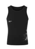 FLYERRER 26SS American Streetwear Double Embroidery Print Ribbed Stretch Slim Fit Tank Top Tee FR324