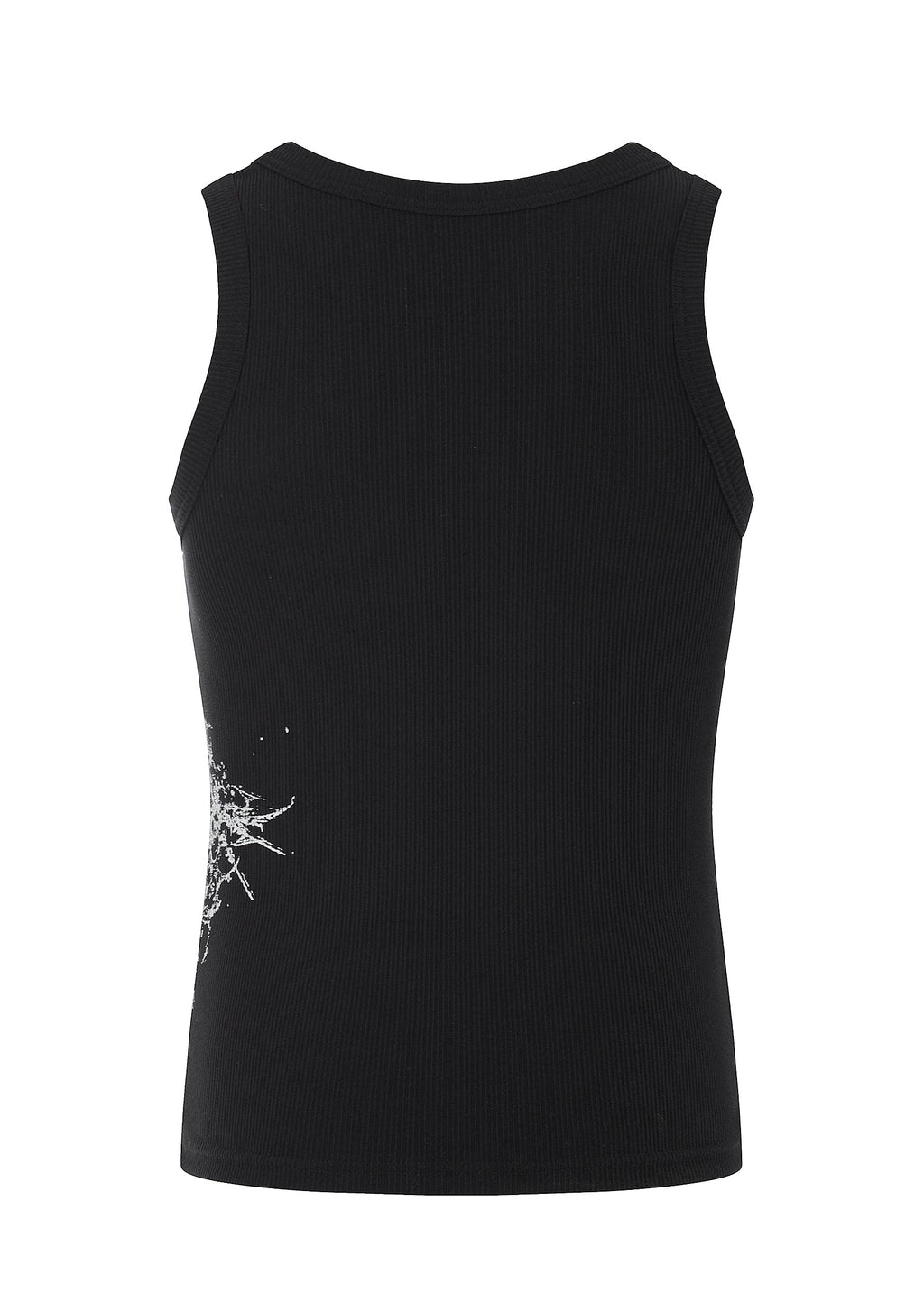 FLYERRER 26SS American Streetwear Double Embroidery Print Ribbed Stretch Slim Fit Tank Top Tee FR324