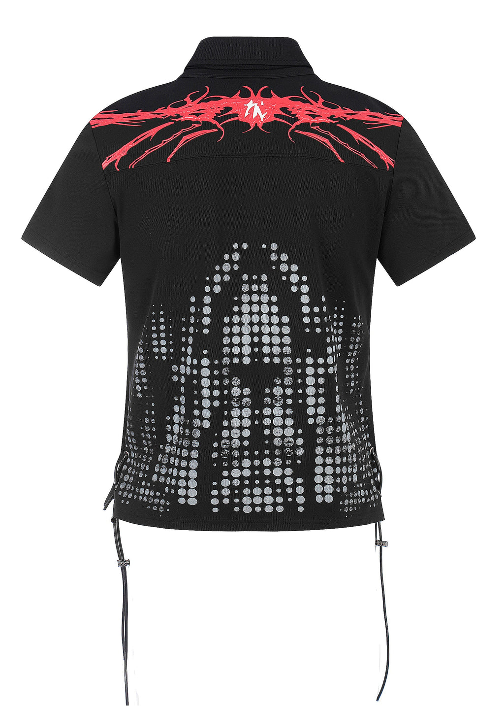 Unisex Fake Two-Piece Polo | Printed Collar Short Sleeve Summer Top FR346