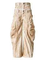 FLYERRER25SS loose silhouette polished distressed curved jeans FR257