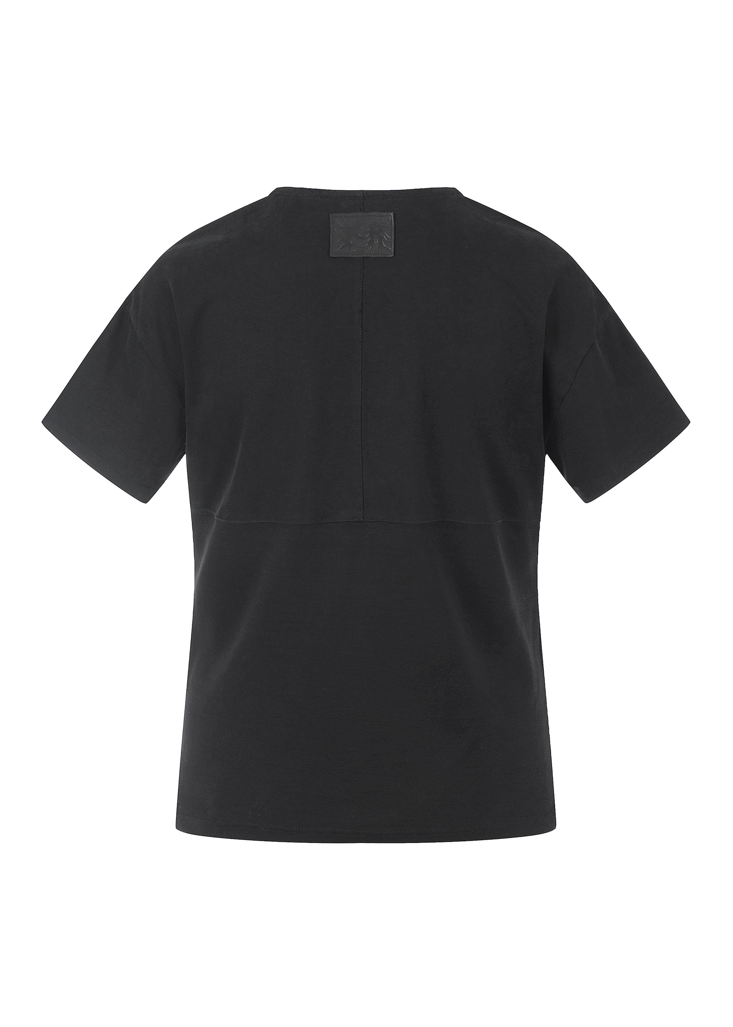 Flyerrer Vintage Court Raglan Print Button Rib Cropped Tee FR337