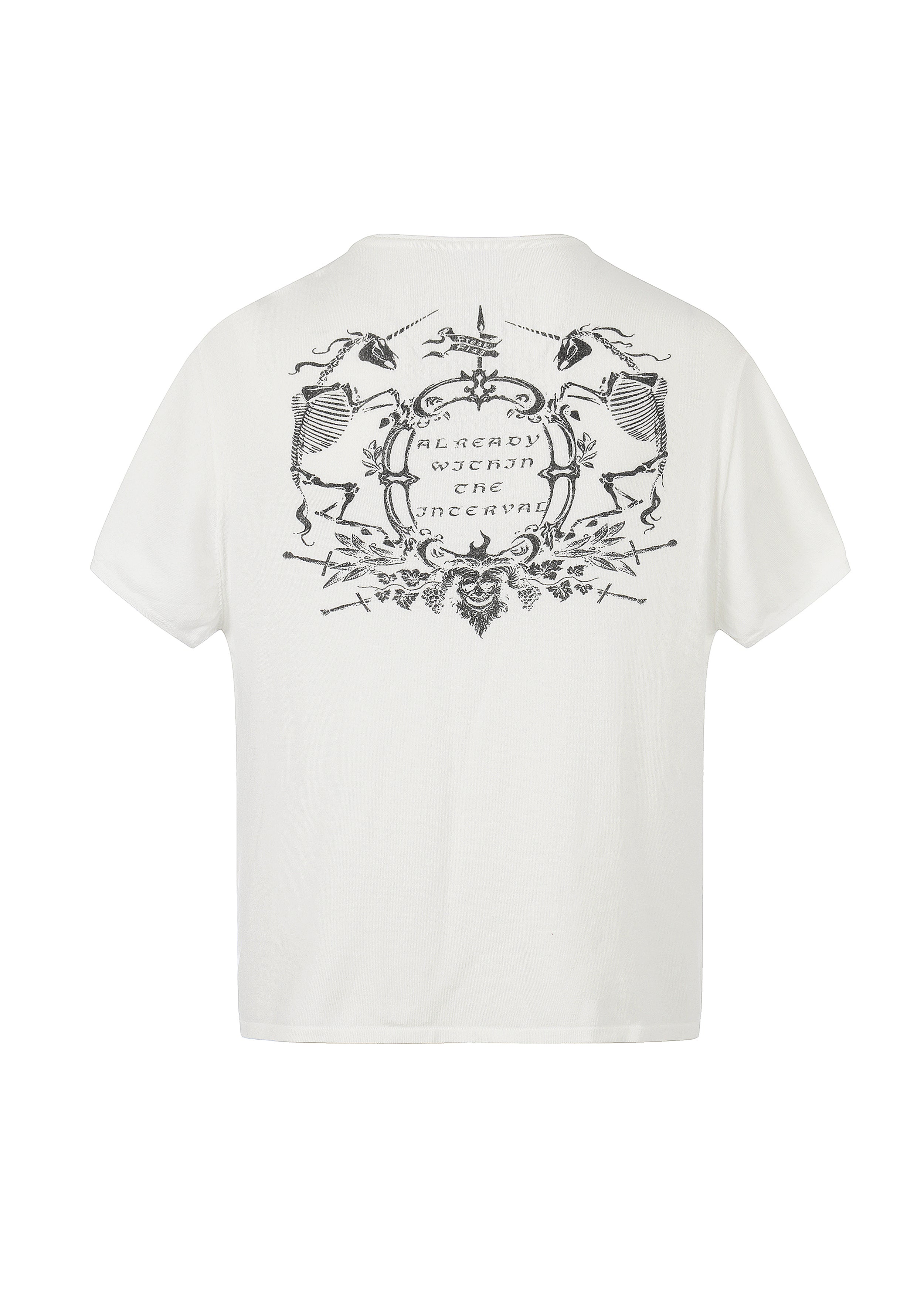 Flyerrer Retro Iris Crest Knit Short Sleeve T-Shirt, Loose Court Style Top FR336