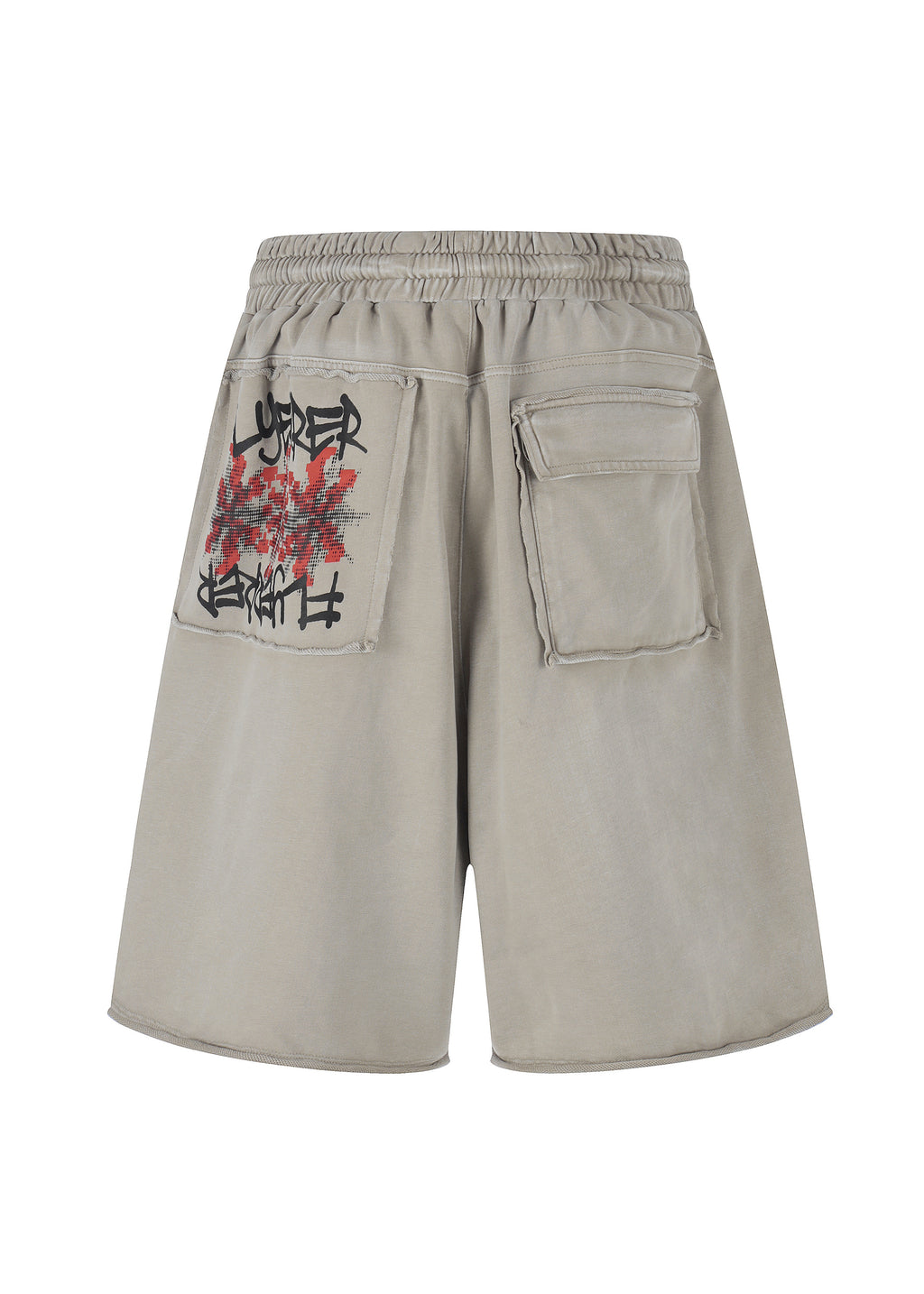 Twin FR Warhorse Embroidery Patch Loose Washed Five-Point Shorts FR339