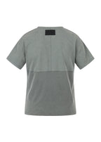 Flyerrer Vintage Court Raglan Print Button Rib Cropped Tee FR337