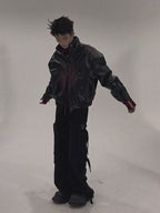FLYERRER 23FW red distressed loose silhouette jacket