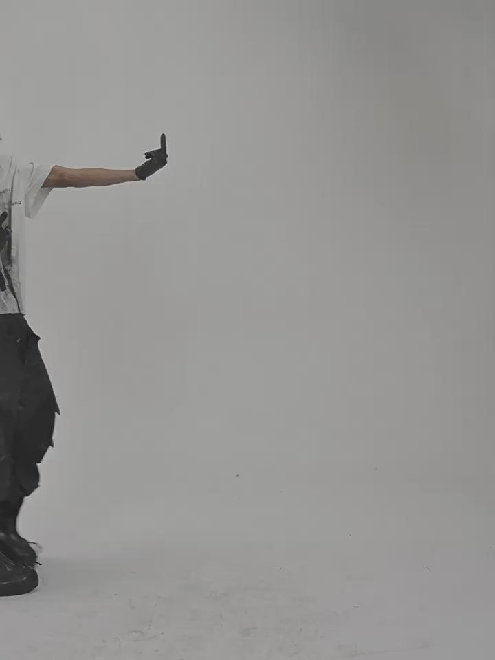 Flyerrer 25ss irregular wax brushed distressed curved jeans FR257