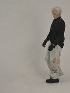 FLYERRER 24AW vintage splashed ink wide leg jeans FR080