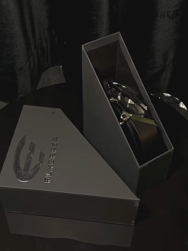 FLYERRER22FW Black Metal Buckle Belt for Men and Women FR008